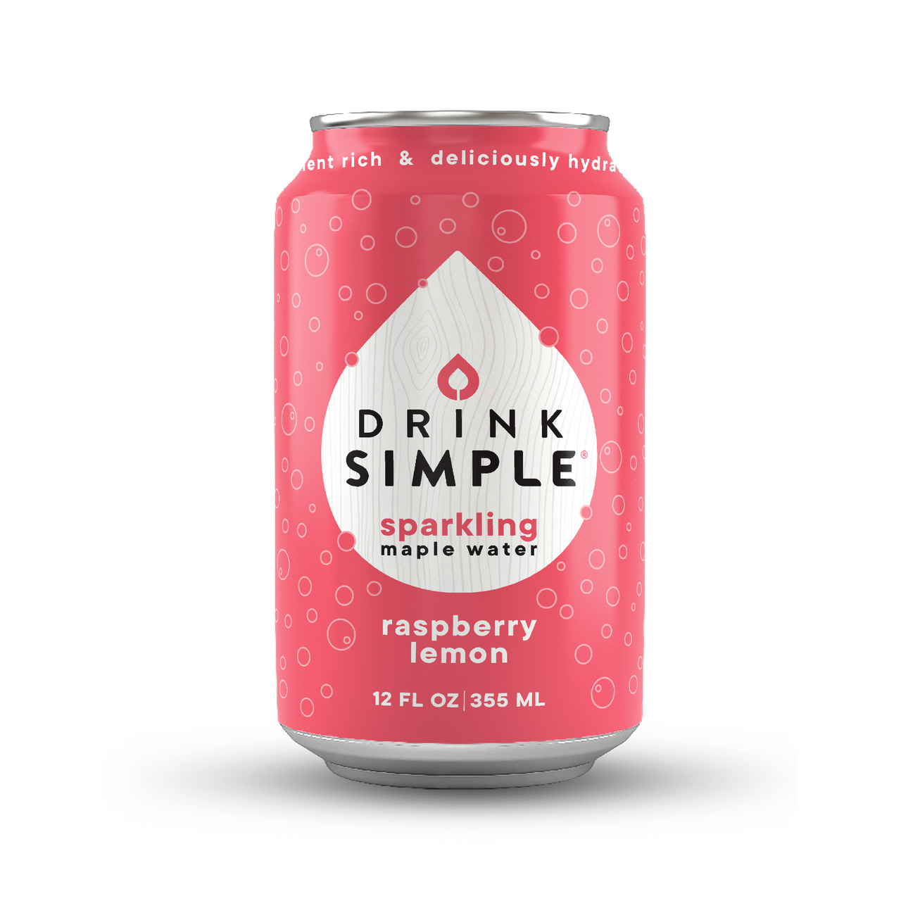 12 oz. Raspberry Lemon Sparkling Maple Water - 12 Pack
